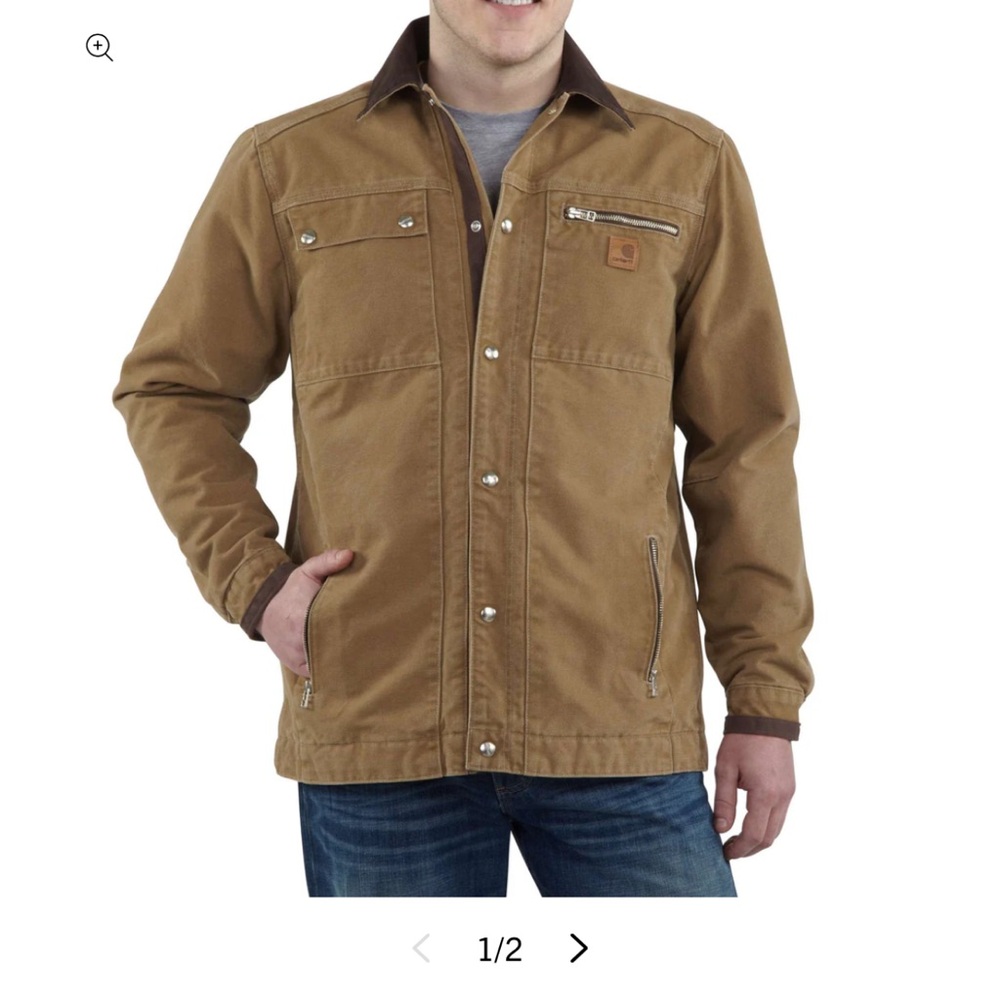 SANDSTONE MULTI-POCKET JACKET/QUILT LINED